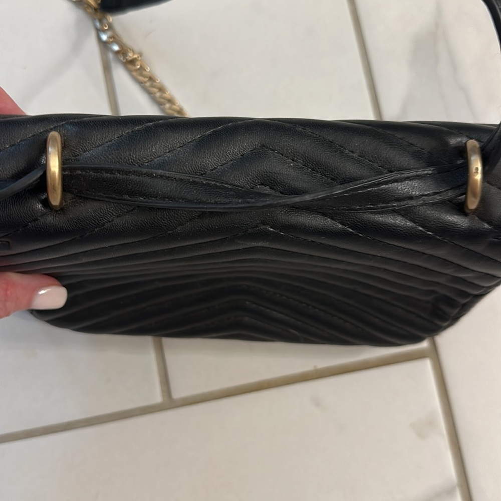 Topshop Black Quilted Leather Shoulder Bag - Picture 6 of 7